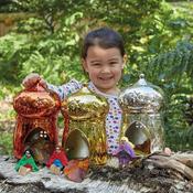 Metallic Small World Fairy House 3pk