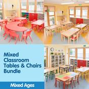Mixed Classroom Tables &amp; Chairs Bundle for All Ages