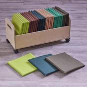 Mobile Trolley And Cushions - Set of 30