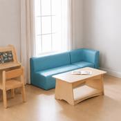Modular Kids Sofa 2-Seat Chair (Blue) image
