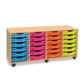 Monarch 24 Shallow Tray Mobile Unit With Trays  - 3 colour options