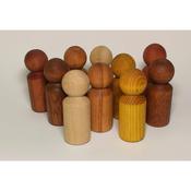 Multicultural Wooden People Pack of 10