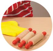 Plain Rolling Pin (set of 6)