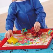 Plastic Coloured Mark Making Messy Art Trays 8pk