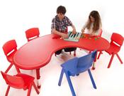 Polyethylene Horseshoe Table &amp; 30cm Chairs