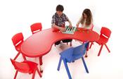 Polyethylene Horseshoe Table &amp; 35cm Chairs