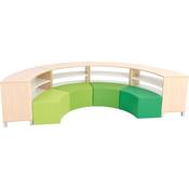 Quadro Curved Storage and Seating - Set 137
