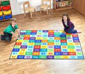 Rainbow 1-100 Number Carpet