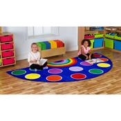 Rainbow Semi Circle Placement Carpet