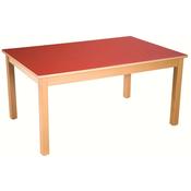 Rectangular Table Red - All Heights