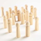 Small World Natural Wooden Peg People 20pk