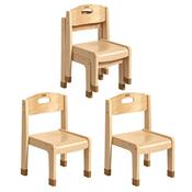 Stackable Wooden Chairs - 4 Pack - Various Sizes