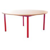Steel Legged Round Table -Red 59cm