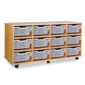 Tray Storage Unit With 12 Deep Trays - 3 colour options