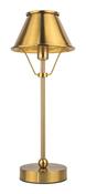 Rechargeable LED Table Lamp - Gold Metal Empire Shade image