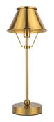 Rechargeable LED Table Lamp - Gold Metal Empire Shade image