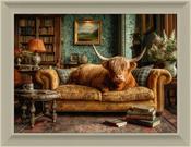 Lounging Highland Cow image
