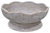 Scallop Fruit Bowl - Natural White Wash image