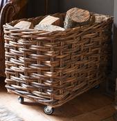 Handmade Rattan Log Basket image
