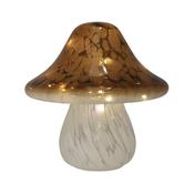 Handblown Glass Led Toadstool Led Amber