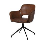 Vintage Brown Swivel Office / Dining Chair