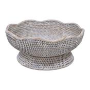 Scallop Fruit Bowl - Natural White Wash image