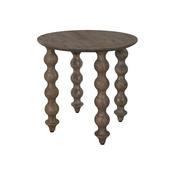 Bobbin Greywash Round Side Table