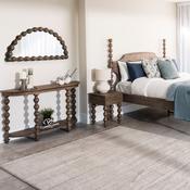 Bobbin Greywash Half Moon Mirror