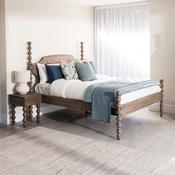 Bobbin Greywash King Size Bed