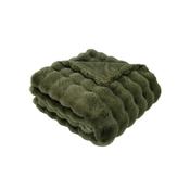 Raffles Olive Faux Fur Throw