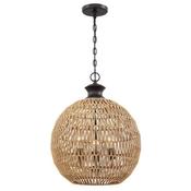 Casablanca 3 Light Pendant - Palladian Bronze