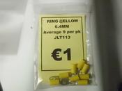 Ring Yellow 6.4mm Pack of 9