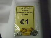 Ring Yellow 10.4mm Pack of 6