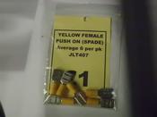 Yellow Female Push-On Pack of 6
