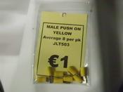 Yellow Male Push-On Pack of 8