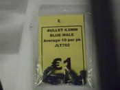 Blue Male Bullet 4.0mm Pack of 10