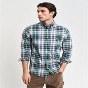 Regular Poplin Tartan Check Shirt - Fo. Green - S