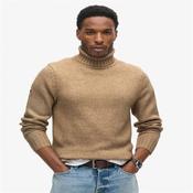 Brushed Roll Neck Jumper - Beige - S