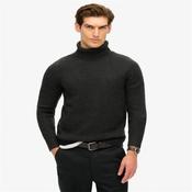 Brushed Roll Neck Jumper - Black - S