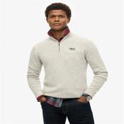 Essential Emb Knit Half Zip - Grey/Beige - L image