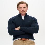 Essential Emb Knit Half Zip - Navy - M image