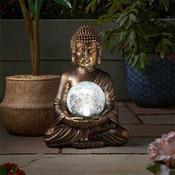 Smart Garden Gazing Solar Buddha Statue With Led Ball