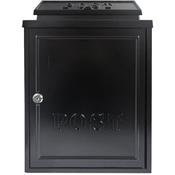 Manor Black Cast Aluminium Postbox