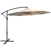 Alum Overhang 3M With Solar Led - Taupe