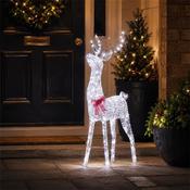 Glittertwist Silver Reindeer 95Cm, Lv