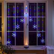 Three Kings Snowflake Curtain Lights Battery Powered Multi-Coloured