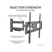 Itech Mount Full Motion Double Arm Wall Mount Bracket With 3 Movements For Tvs 32" To 55" image