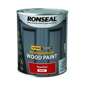 Ronseal Weatherproof Woodpaint Gloss 750Ml Royal Red
