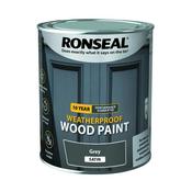 Ronseal Weatherproof Woodpaint Satin 750Ml Grey