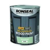 Ronseal Weatherproof Woodpaint Satin 750Ml Spring Green